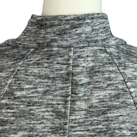 CAbi Gray Hourglass Heather Marled Gray Fleece Jacket M # 596 Metallic Buttons - Picture 7 of 12